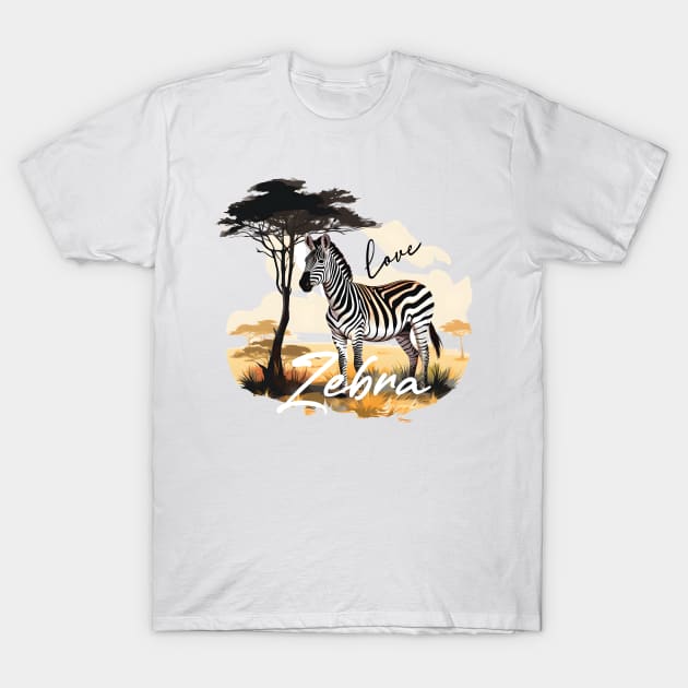 Happy Zebra T-Shirt by zooleisurelife